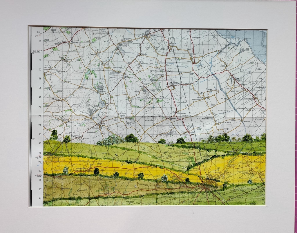 Lincoln Map Lady 
with
Original Art Prints
