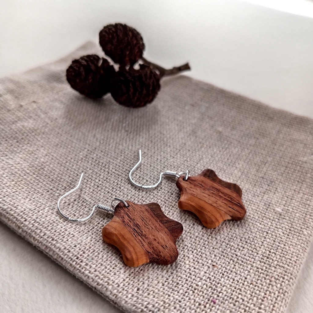 Boucles d'oreilles en bois