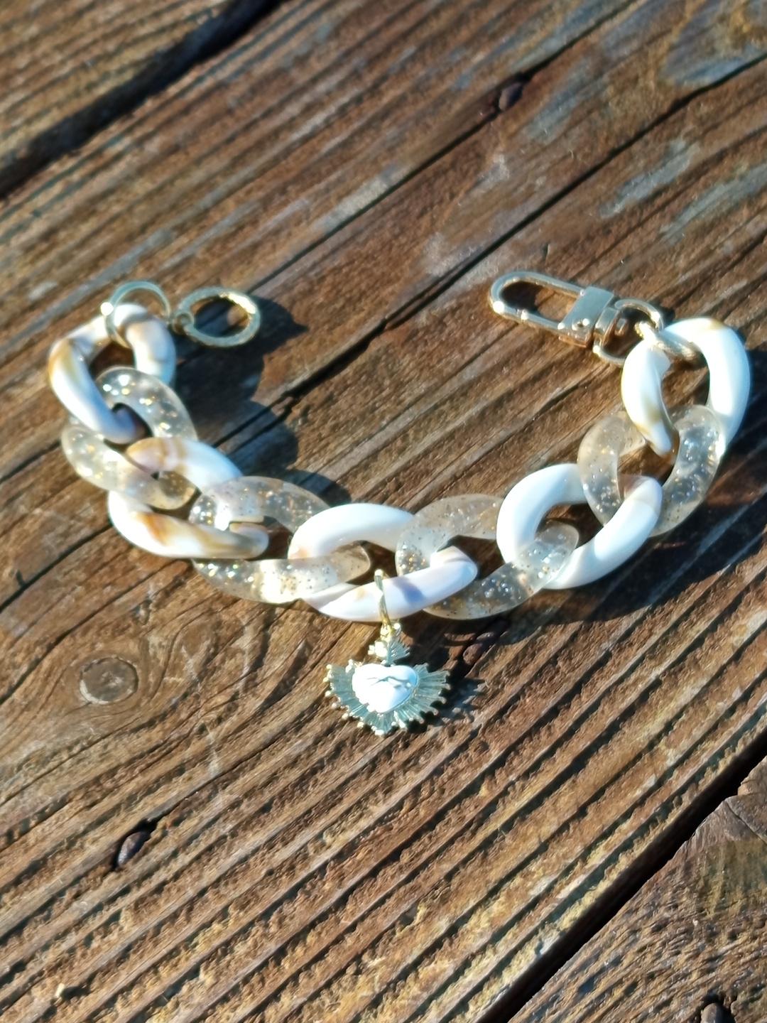 Bracelet maillon acrylique