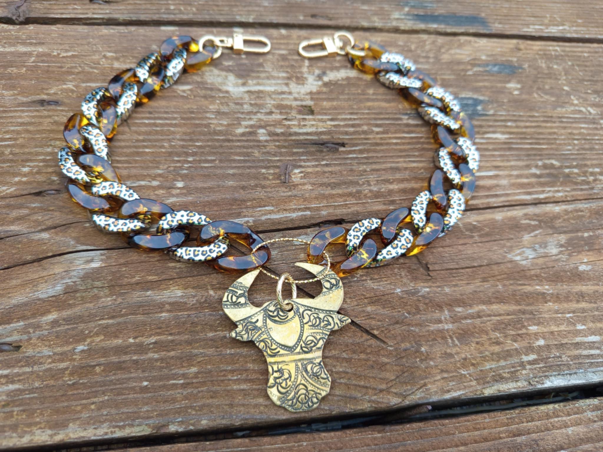 Collier maillons acrylique