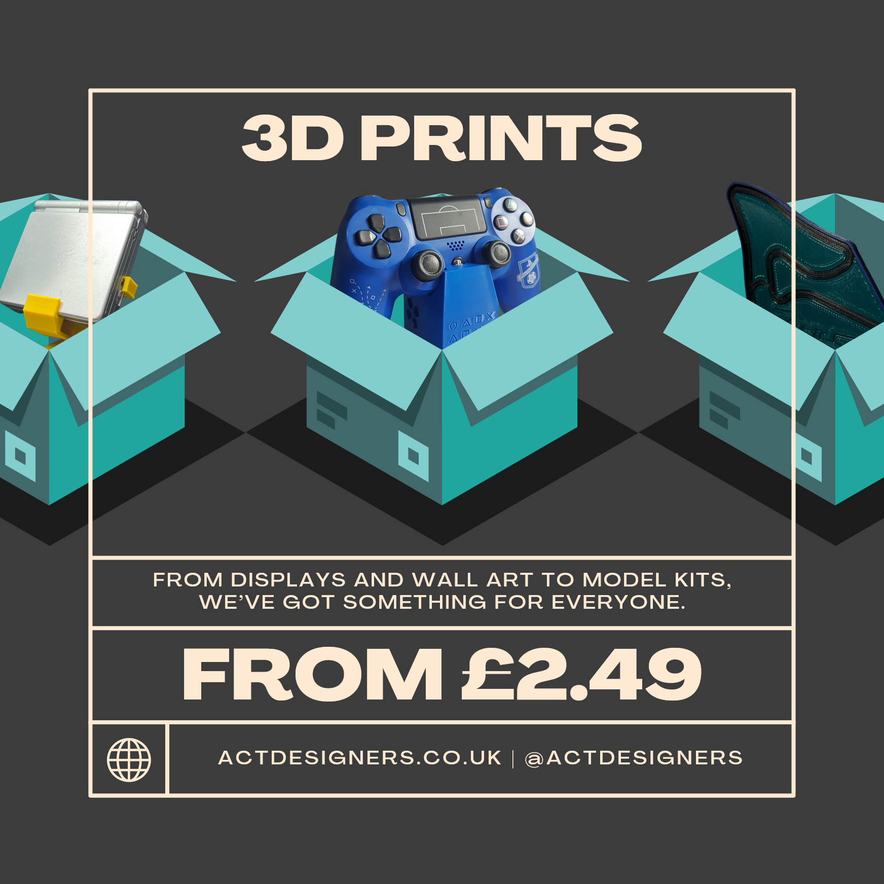 ACTDesigners - The BEST 3D Prints in Northampton. Cool, incredible and high-quality designs at cheap prices!
