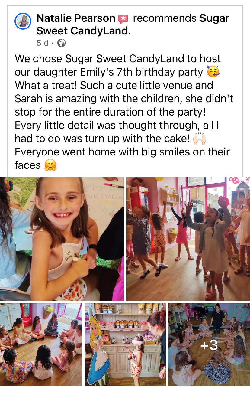 Sweet shop party packages available 