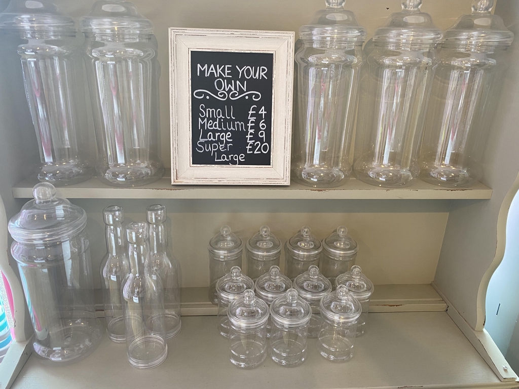 Make up your own jar with over 100 different sweets to choose from