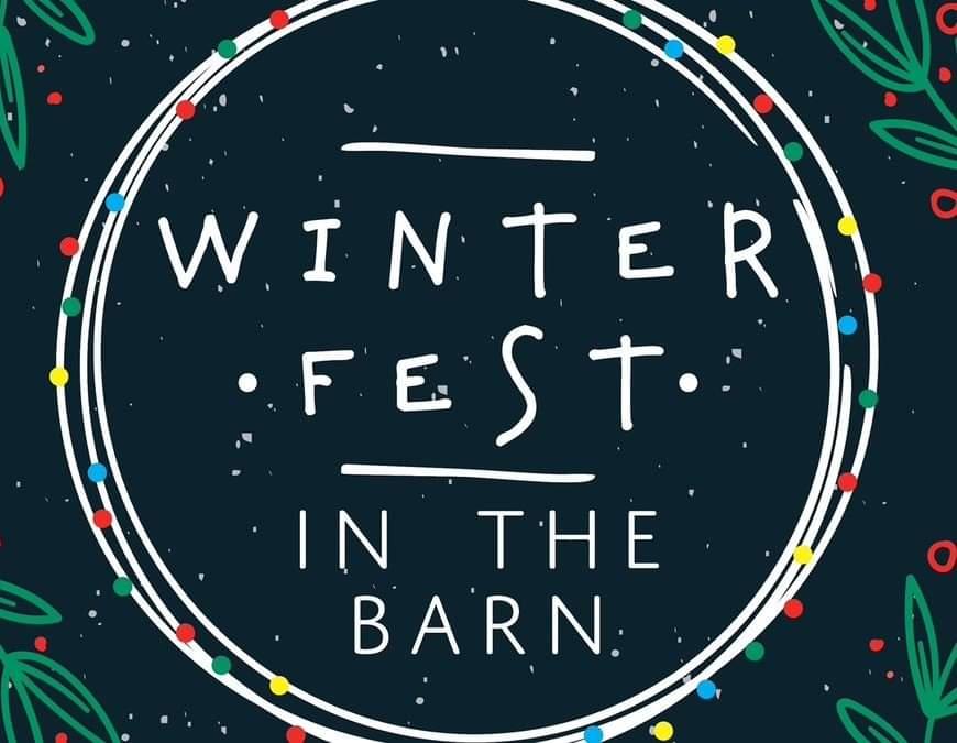Poster for winterfest in the barn, Torre Abby 