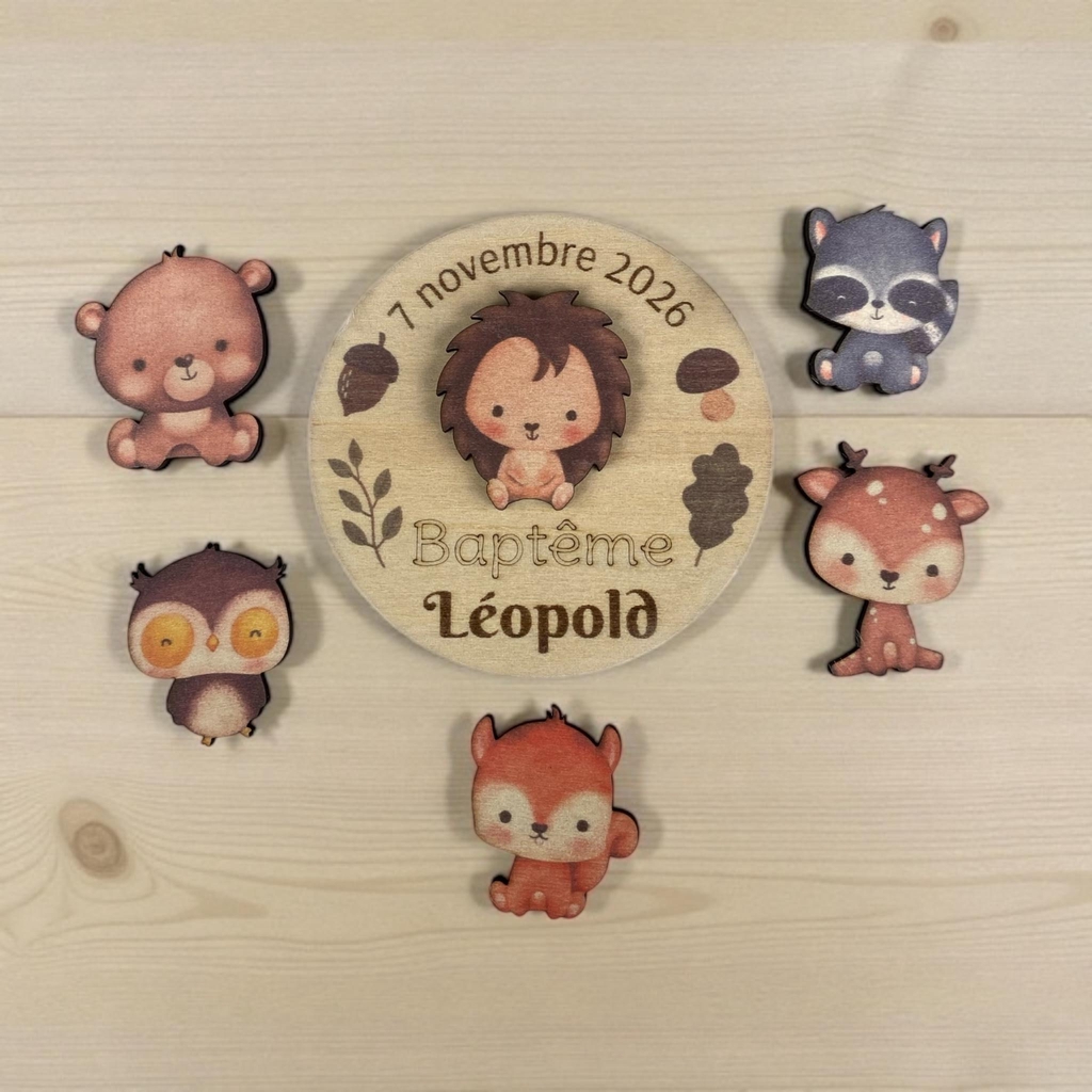 Cadeaux invités baptême : Magnets, marque-places, étiquettes contenants…