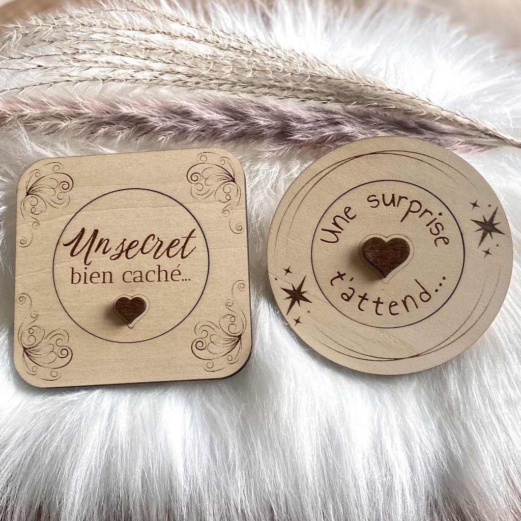 Annonce grossesse : coffret en bois pour annoncer sa grossesse de façon originale