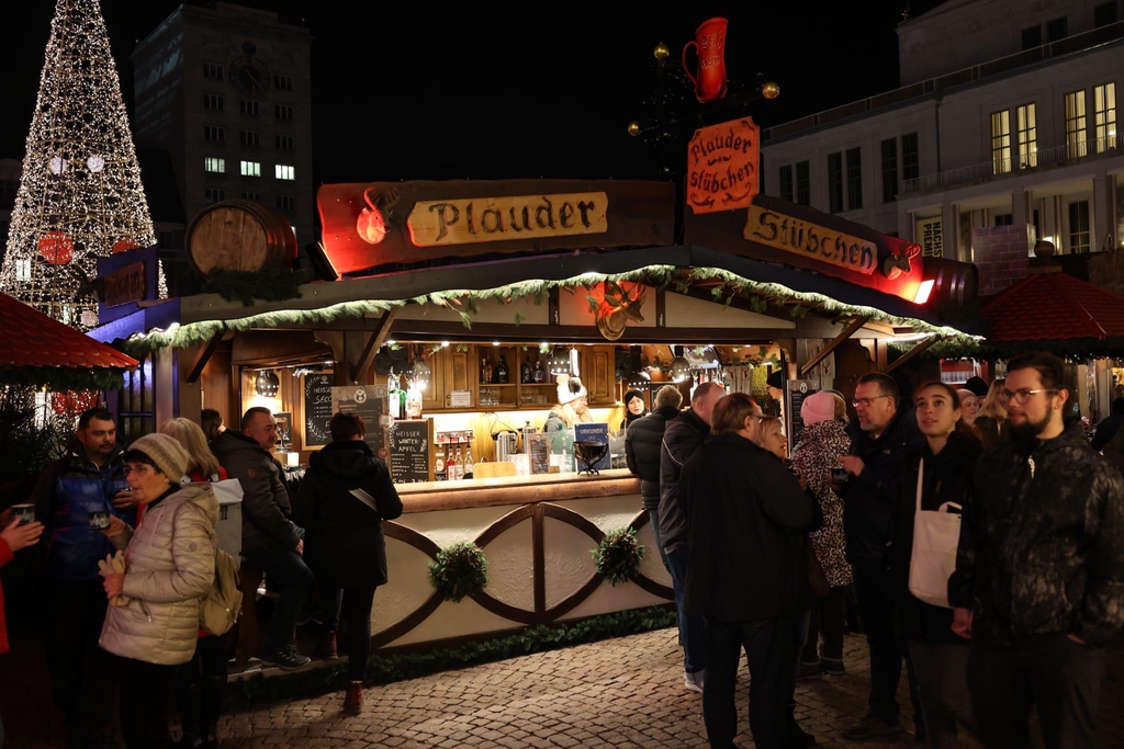 Foto vom Plauderstübchen Glühweinstand auf dem Leipziger Weihnachtsmarkt