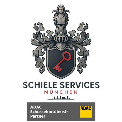 Logo von Schiele Services mit ADAC Siegel - Zertifizierter Fachbetrieb für Sicherheitstechnik in München, Pasing & Umgebung
