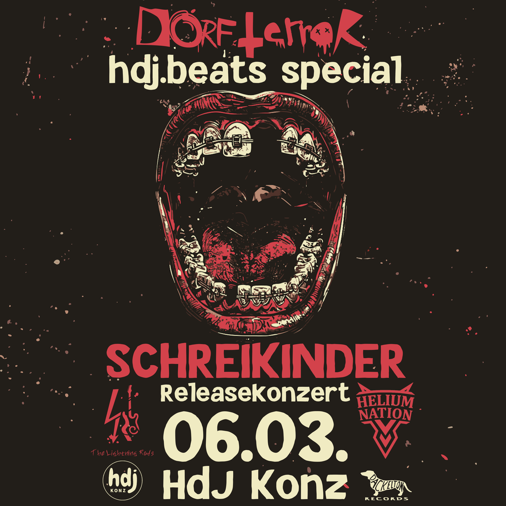 Schreikinder Releaseparty Plakat
