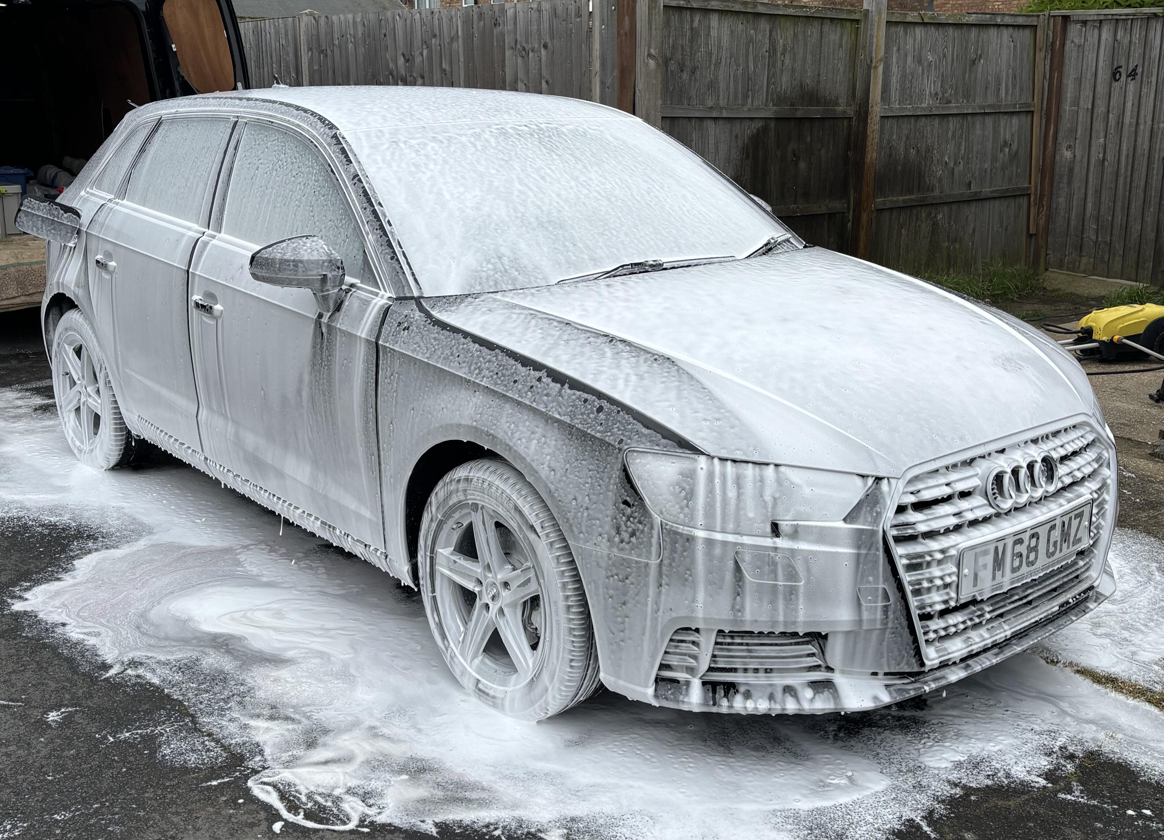 A complete inside-and-out clean
Our Full Valet is a thorough service that restores your car to a high standard, covering both the interior and exterior in detail. Ideal for vehicles that haven’t been cleaned professionally for a while.
Includes:
Pre-wash and safe contact wash,
Wheels, tyres, arches flushed

Exterior dried and finished

Interior vacuum including boot
Plastics, trims, and dashboard cleaned
Seats cleaned (fabric or leather safe products)
Windows cleaned inside and out
Ideal if you:
✔ Want a noticeable transformation
✔ Are preparing to sell your car
✔ Haven’t had a valet in some time