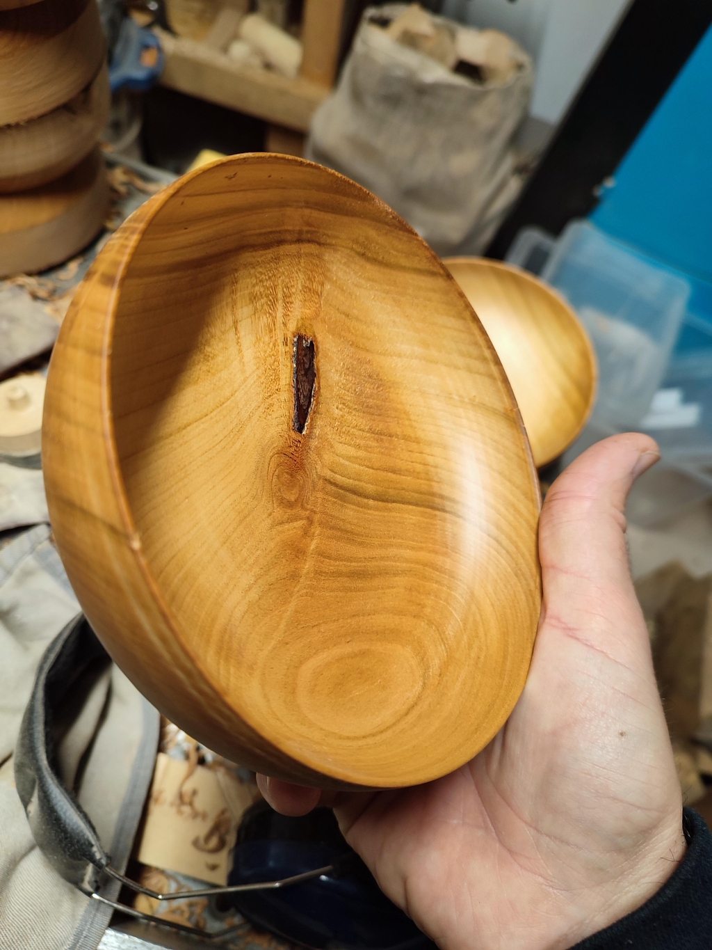 Coupelle en merisier 