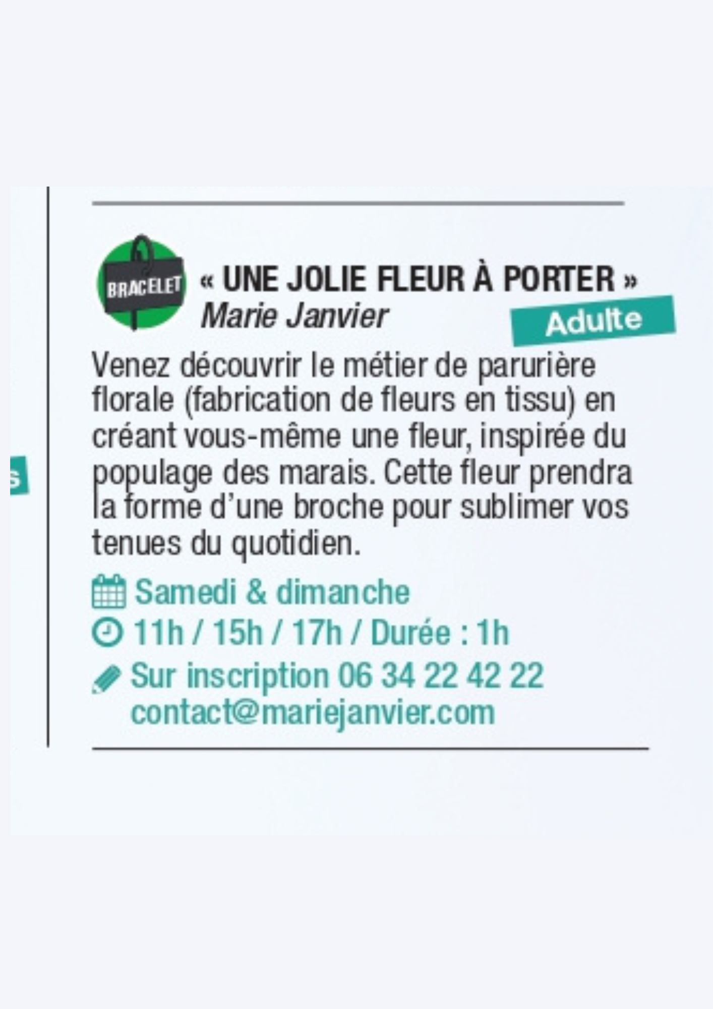 atelier fleurs chapeaux accessoires