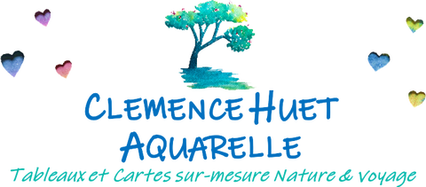 Aquarelles et cartes sur-mesure, nature et voyages -  Clémence Huet