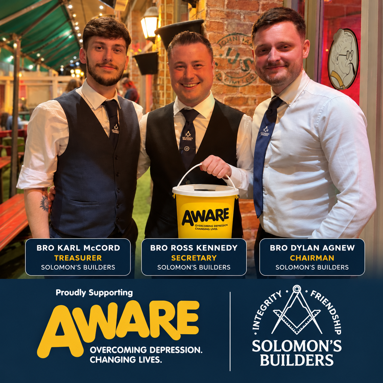 AWARE NI is Solomon's Builders chosen Charity for the year