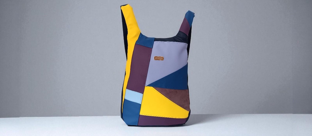 mochila artesanal hecha a mano - pieza única y exclusiva
