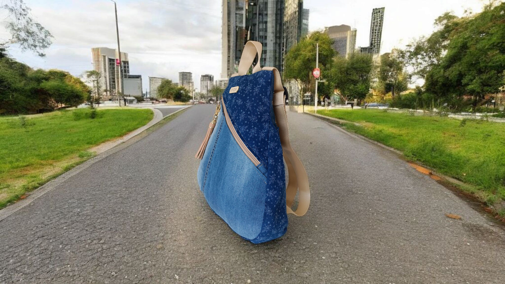 mochila mini artesanal hecha a mano - pieza única y exclusiva