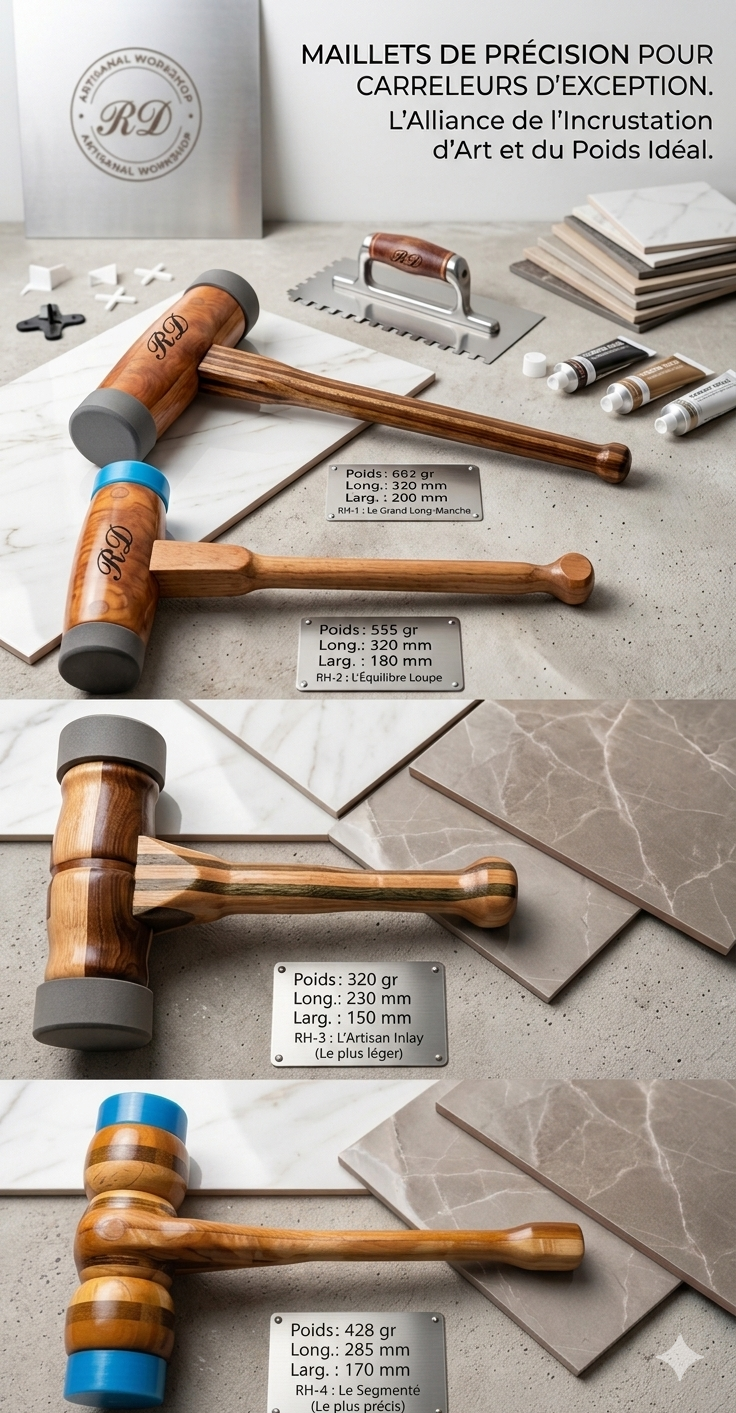Maillets de Précision Artisanaux pour Carreleurs Professionnels | Collection Luxe RD