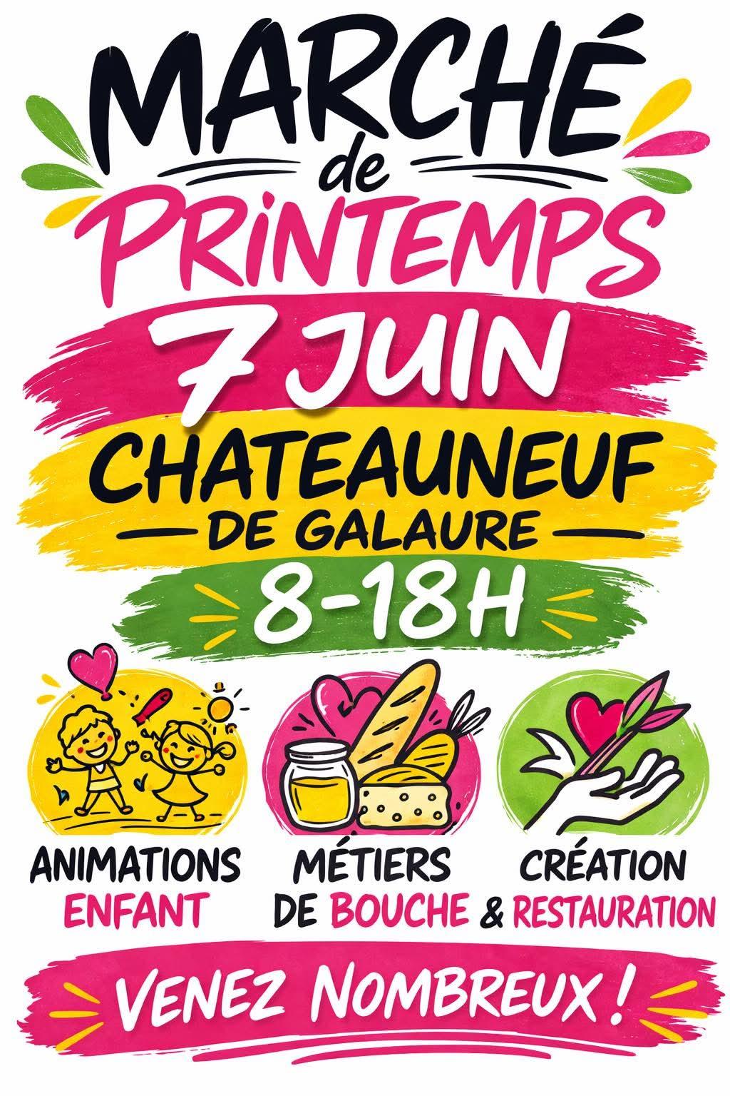 Dimanche 7 juin, je serai présente au marché artisanal de Châteauneuf de Galaure de 8h à 18h