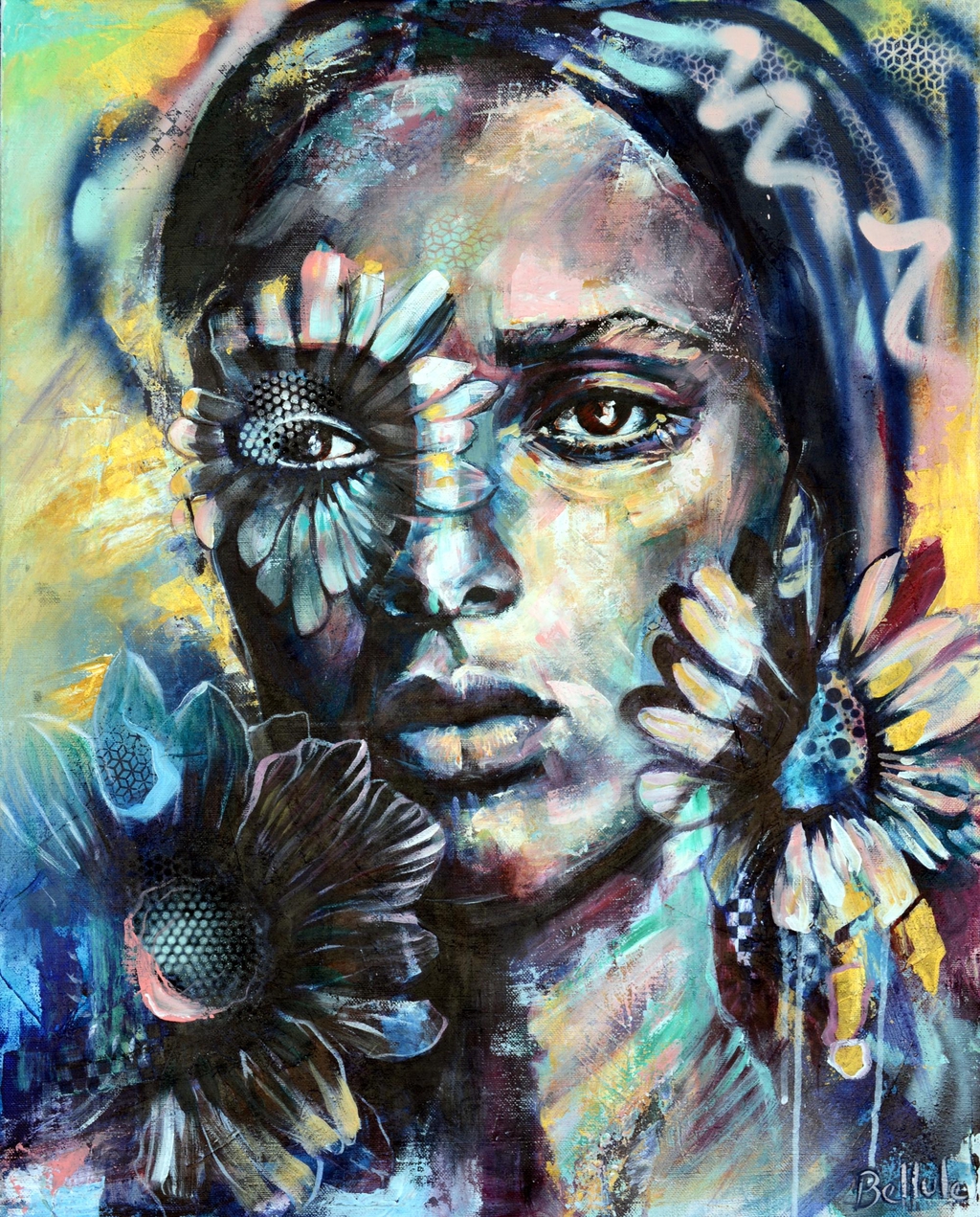 Bellule Art- Portrait peinture - Spleen