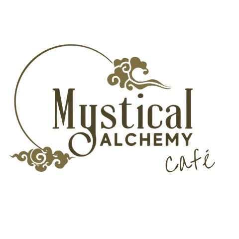 Mystical Alchemy coffee alternative UK, herbal coffee, adaptogen drinks, natural energy drinks, caffeine free energy, mushroom coffee alternative, stress relief herbs