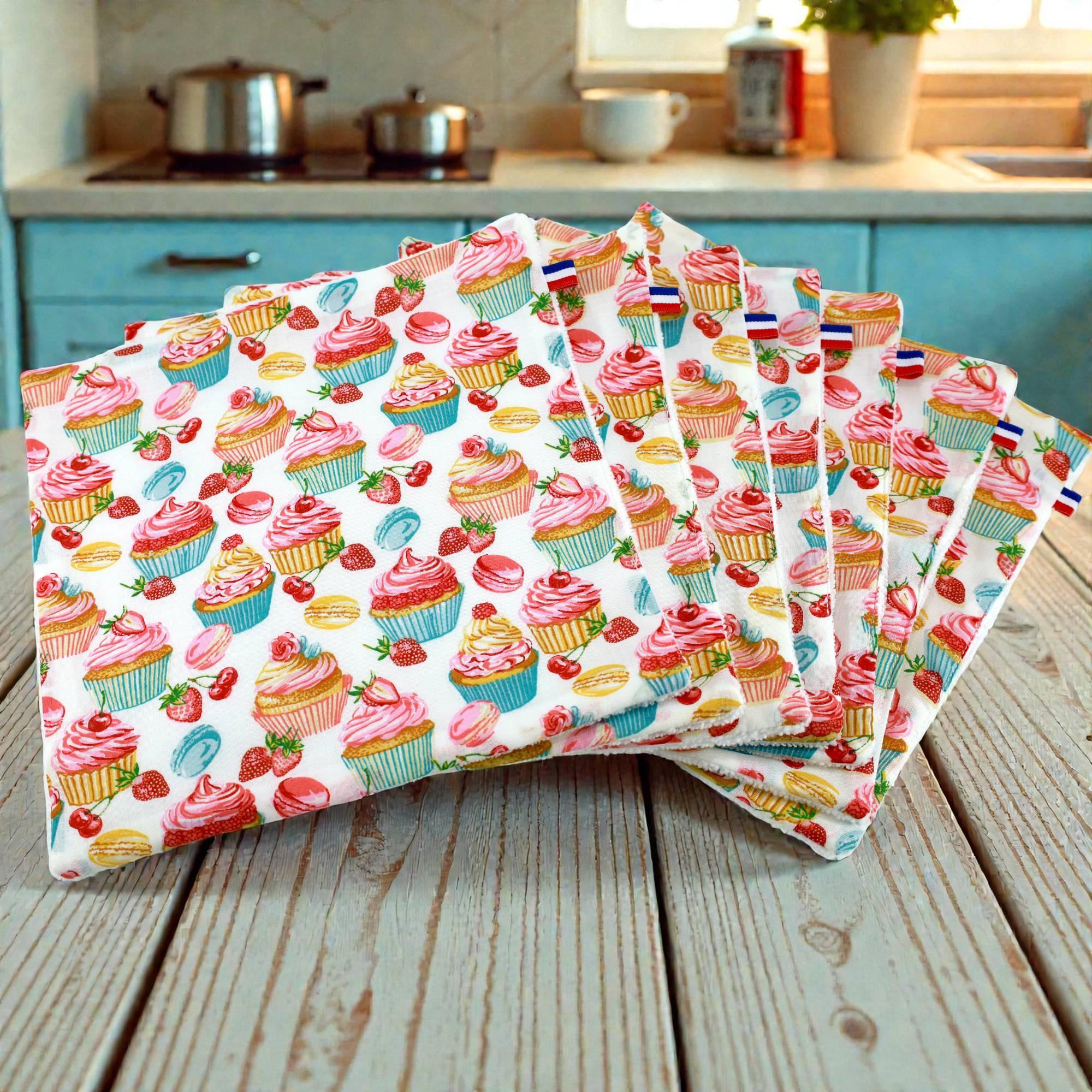 Textiles de cuisine lavables et durables — essuie-tout réutilisables et accessoires faits main