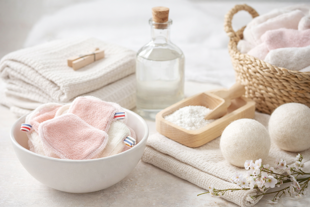 Entretien et séchage de lingettes lavables réutilisables en coton — Atelier Julac