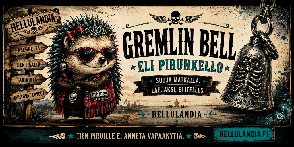 Gremlin Bell eli pirunkello on vanhaan biker-perinteeseen kuuluva motoristin suojakello. Hellulandian vaihtuvat kellot annetaan perinteen mukaan lahjaksi – ei osteta itelle.