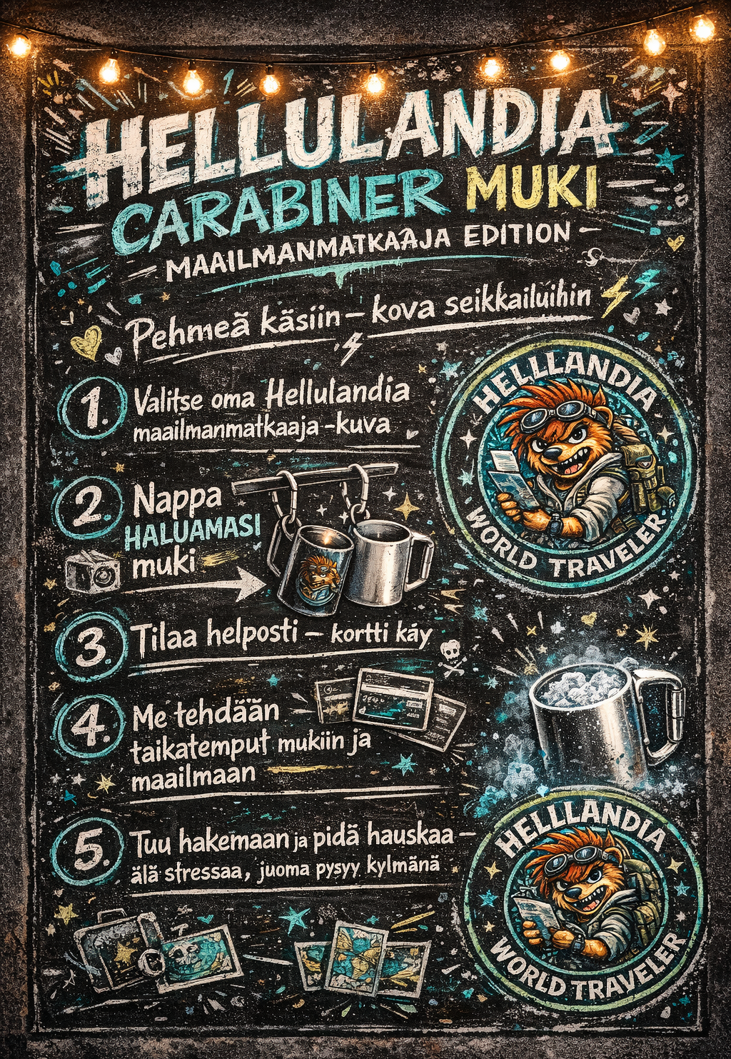 Hellulandia Maailmanmatkaaja -muki