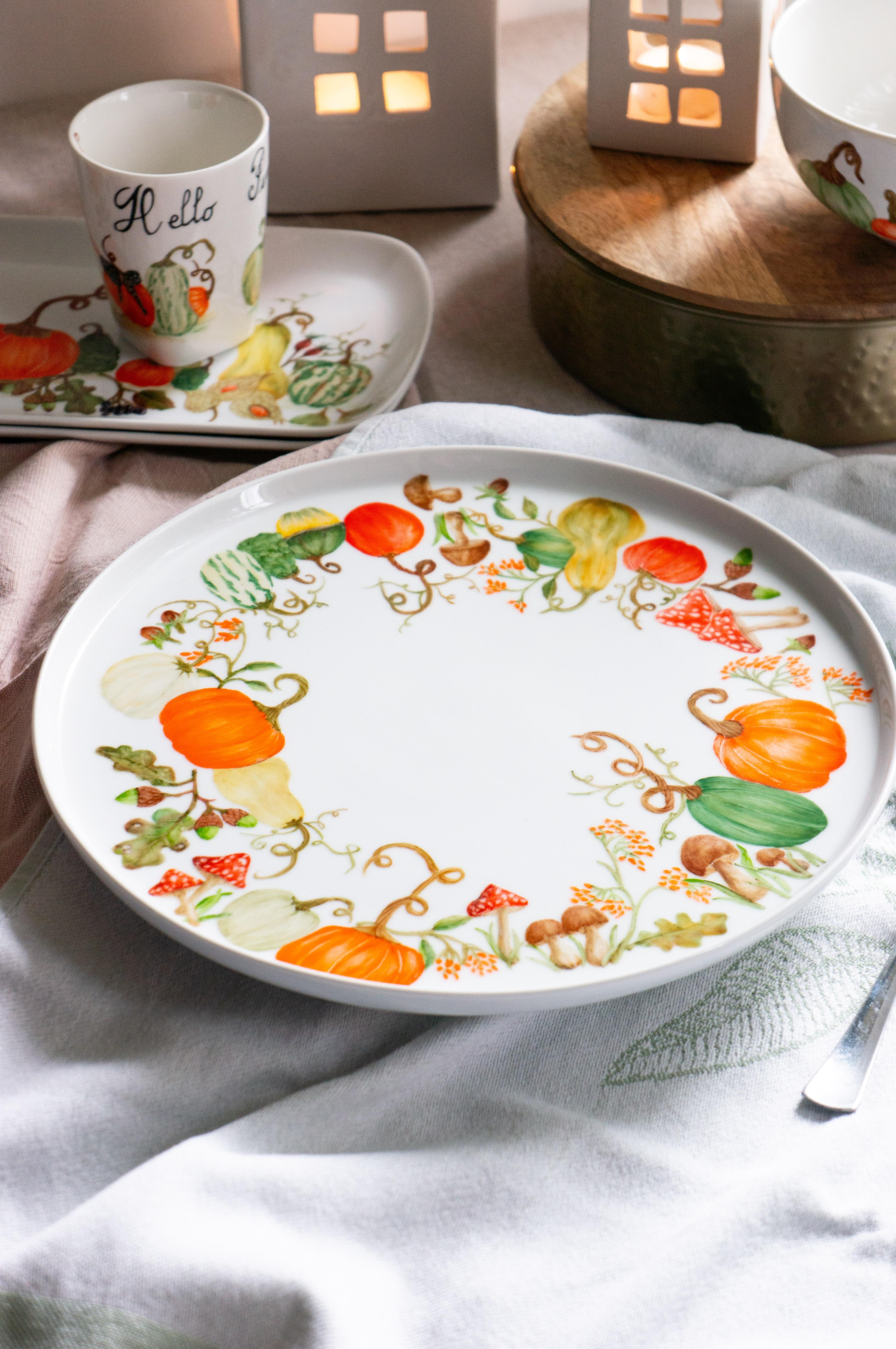 Vaisselle en porcelaine peinte à la main  personnalisable Annelyse Création  