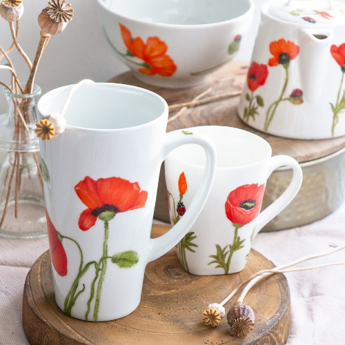 tasses, théières, mugs peints à la main Annelyse Création 
