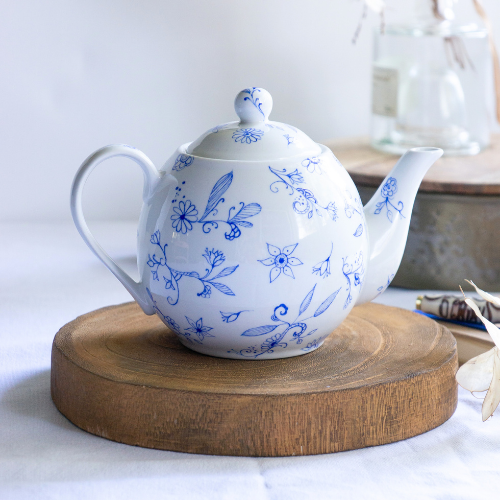 théière bleue personnalisable Annelyse Création  