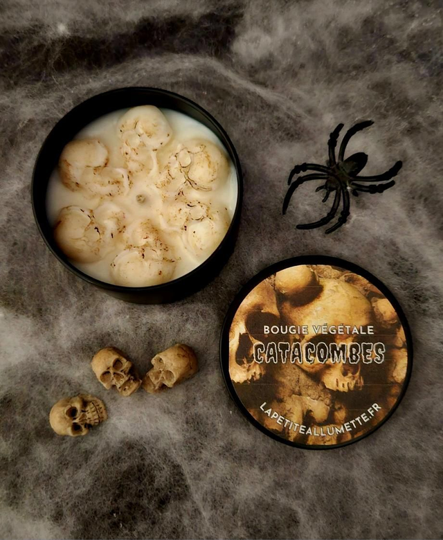 bougie catacombes
bougie crâne
halloween