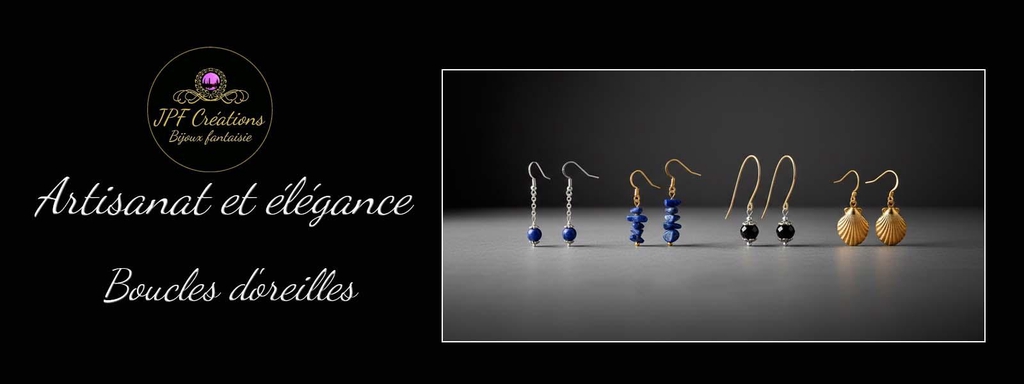 Boucles d'oreilles. JPF Créations bijoux fantaisie