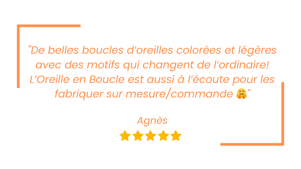 belles boucles d'oreilles colorées et légères avec des motifs qui changent de l'ordinaire