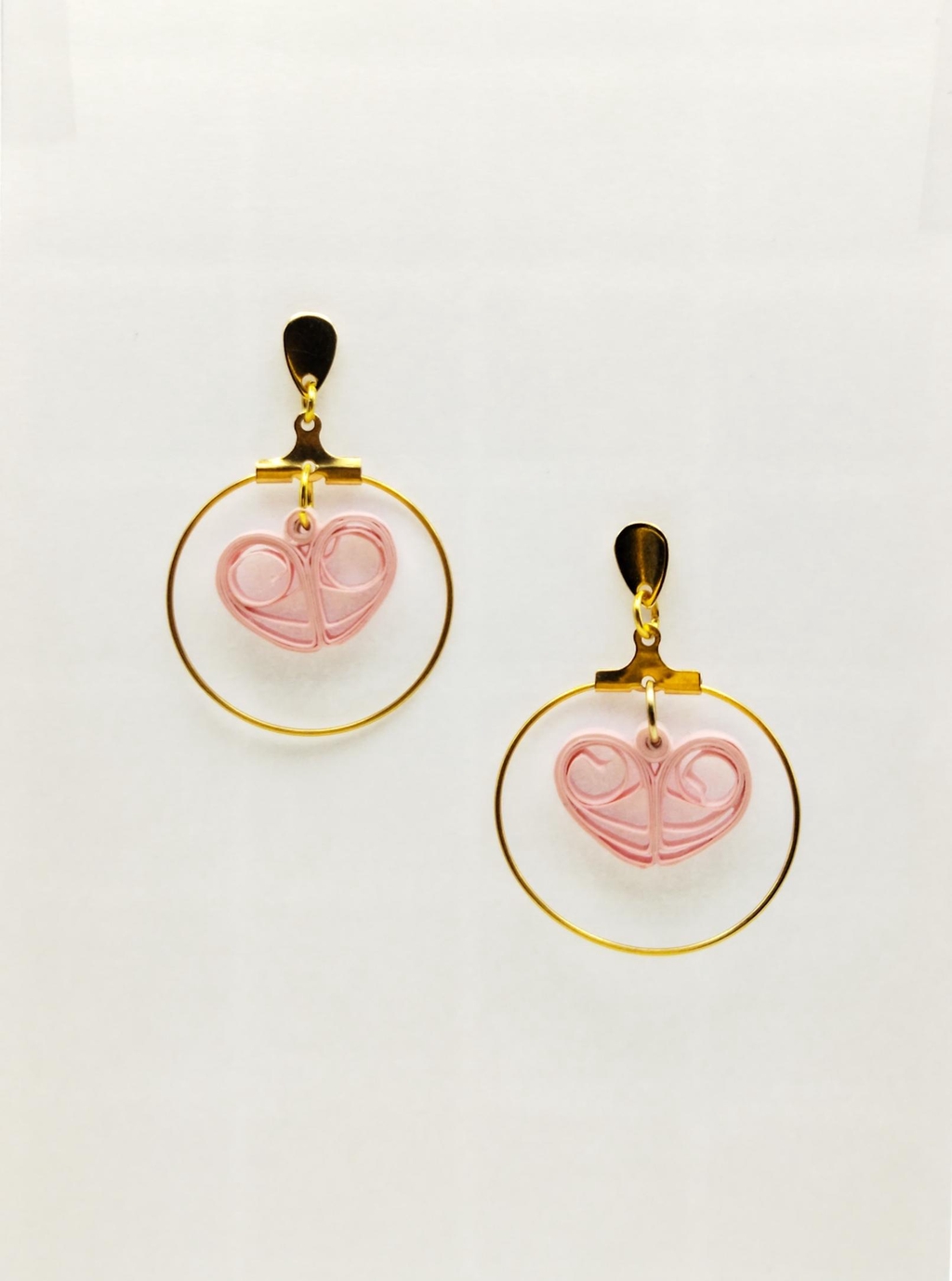 Bijoux fantaisies en forme de coeur, fait main, bijoux artisanaux, idée cadeau 