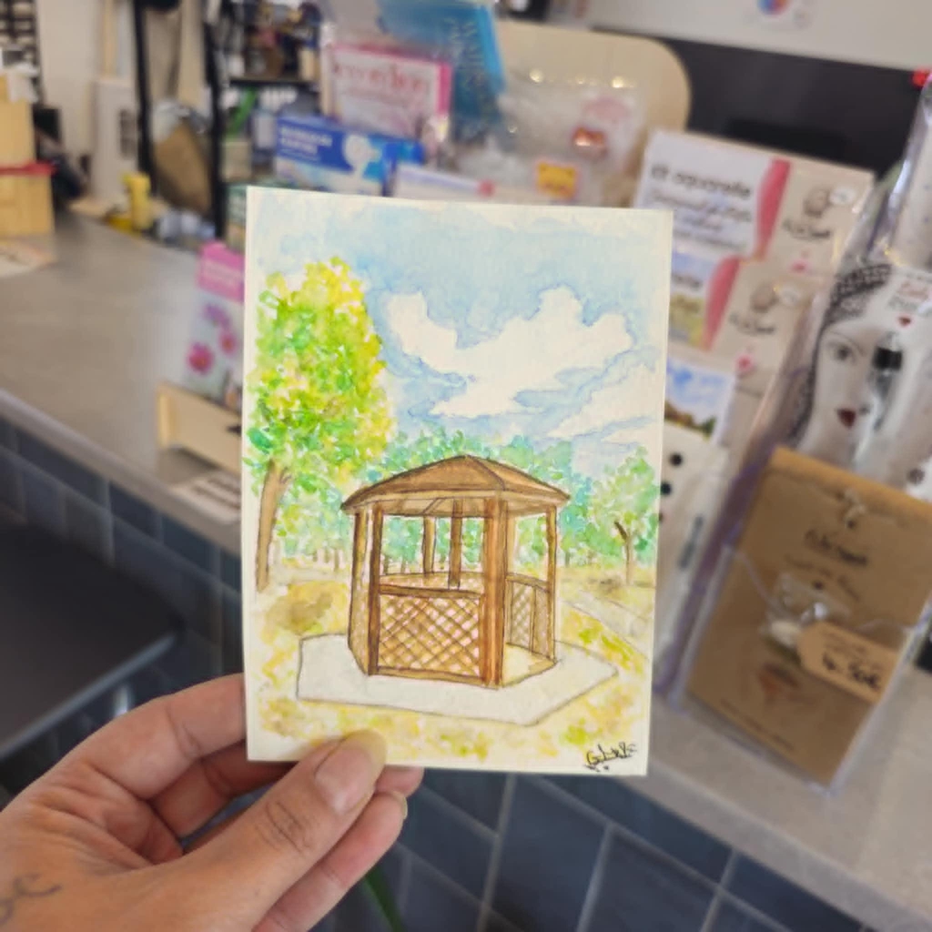 Le kiosque du parc de la Ribaudière