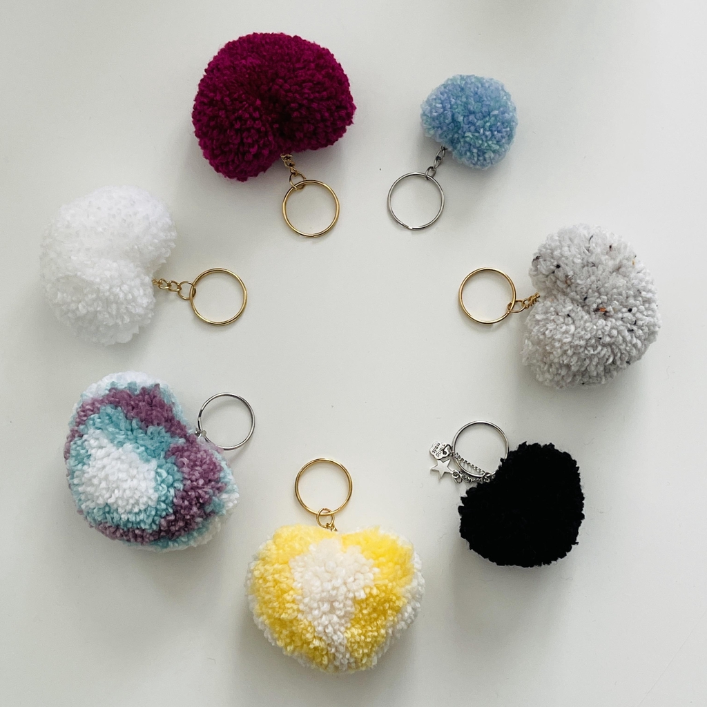 Porte-clés pompons 