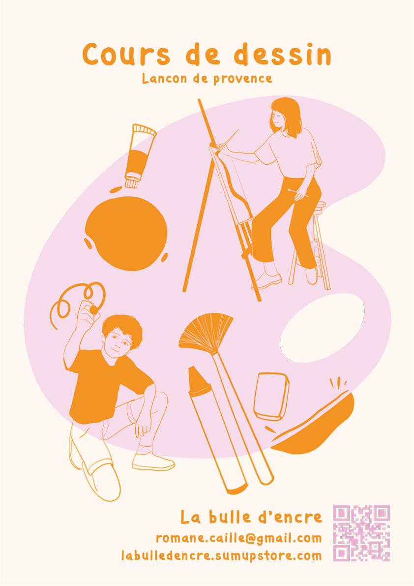 La Bulle d’Encre propose des cours de dessin à domicile à partir de janvier 2026. Une solution idéale si vous n’êtes pas disponible sur les créneaux habituels. Matériel et déplacement inclus.