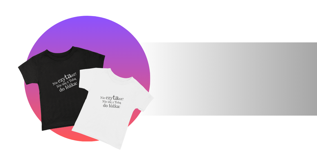 Koszulka bawełniana z logotypem "Nie czytasz? Nie idę z Tobą do łóżka!"