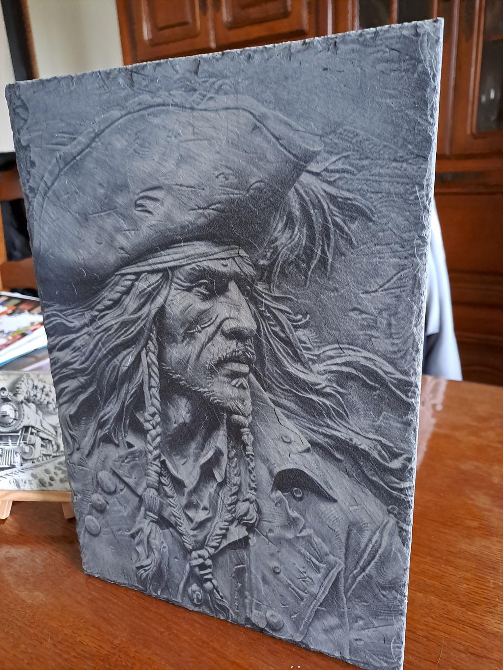 Gravure laser sur ardoise