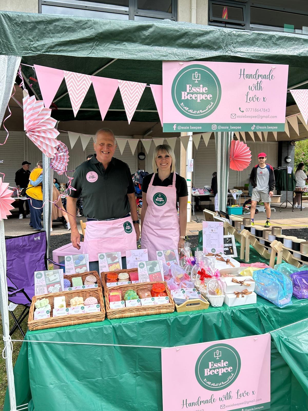 Mayfair School Fayre - Help from my dad who is there for the heavy lifting.