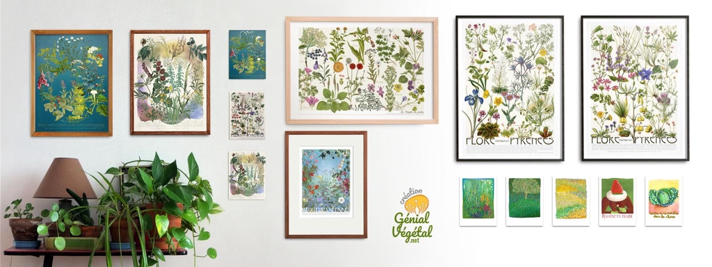 affiches botaniques création Génial Végétal