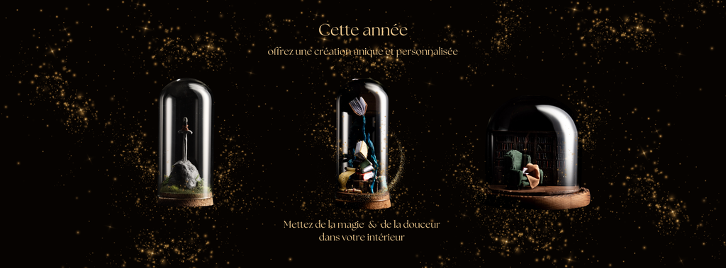 Cadeaux personnalisés de Noël 

Offrez une pièce unique, faite à la main et imprégnée de magie 