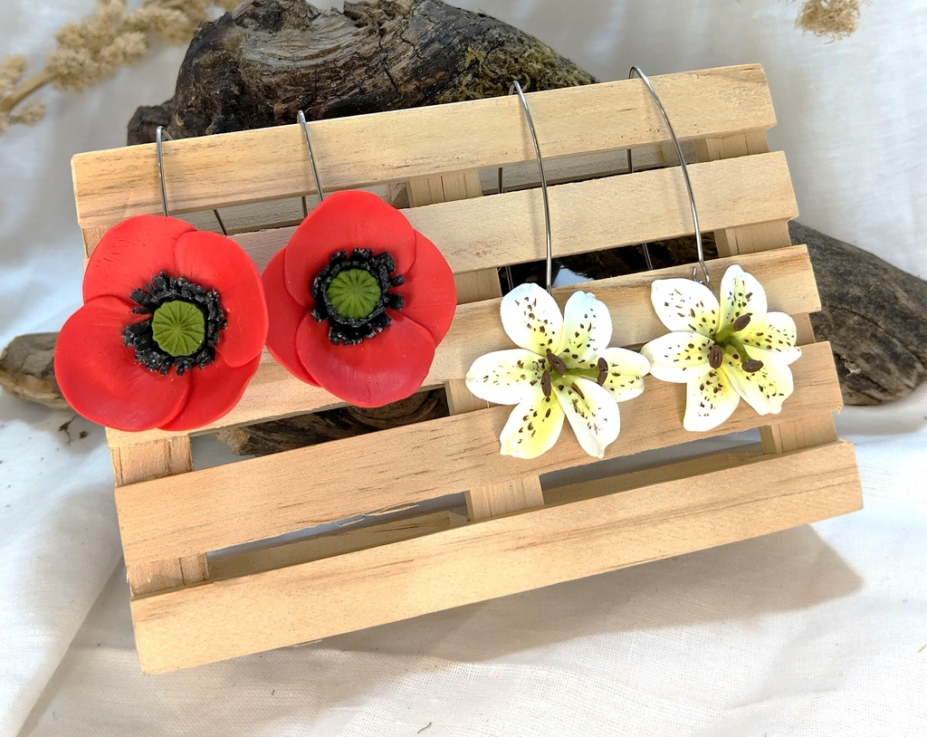 Pendientes florales