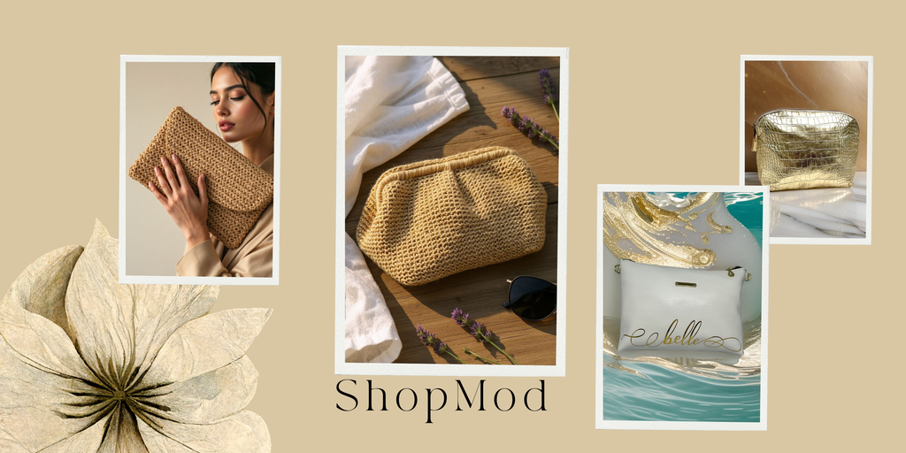 pochette raphia