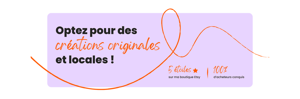 Optez pour des créations originales et locales d'affiches et autres supports en papier.
5 étoiles sur Etsy. 100% d'acheteurs conquis.