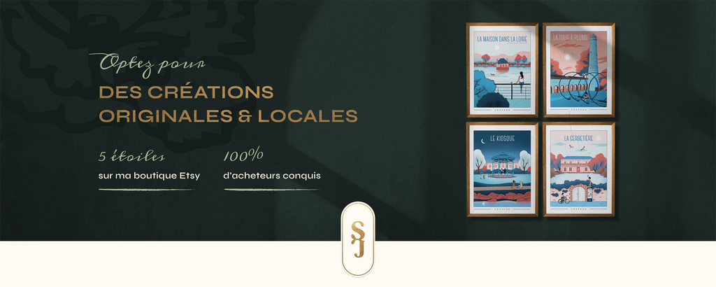 Optez pour des créations originales et locales d'affiches et autres créations en papier.

5 étoiles sur Etsy. 100% d'acheteurs conquis.