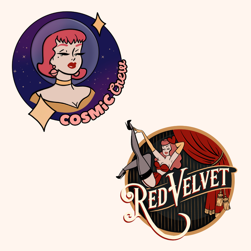 Je réalise des illustrations et logo personnalisées, peintures décoratives sur bois, visuels rétro sur mesure et créations graphiques uniques pour donner vie à votre univers qu’il soit classique, vintage ou bien gothique. Aux couleurs douces, vives ou sombre, je saurai retranscrire dans mon style vos idées! Créatrice spécialisée dans l’univers rétro, je propose des fleurs pour cheveux pin-up, des illustrations, de la peinture et de la décoration, faites mains en Auvergne. Je propose aussi des accessoires vintage et des relookings inspirés des années 40-50. Retrouvez des bibis, hairflowers, créations personnalisées, accessoires et autres pour vos événements, mariage, show burlesques, pour les fêtes et diverses soirées ou spectacles.