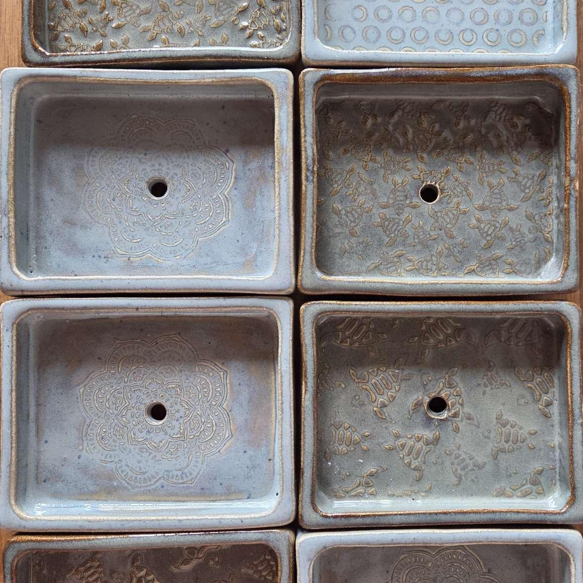 Soap dish selection flat lay photo