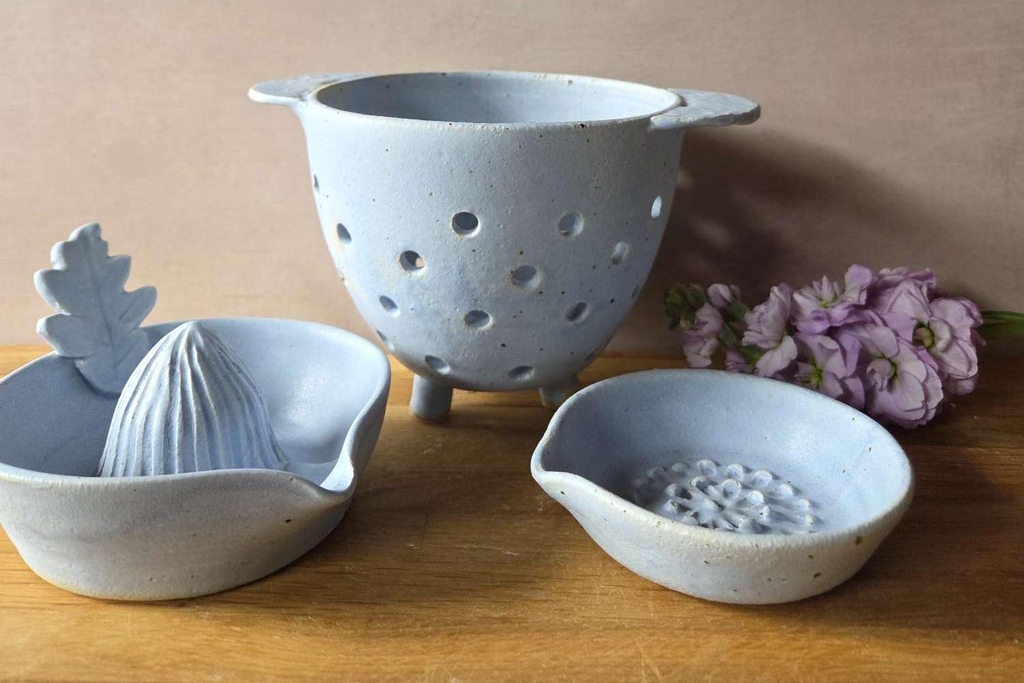 Blue kitchen pottery